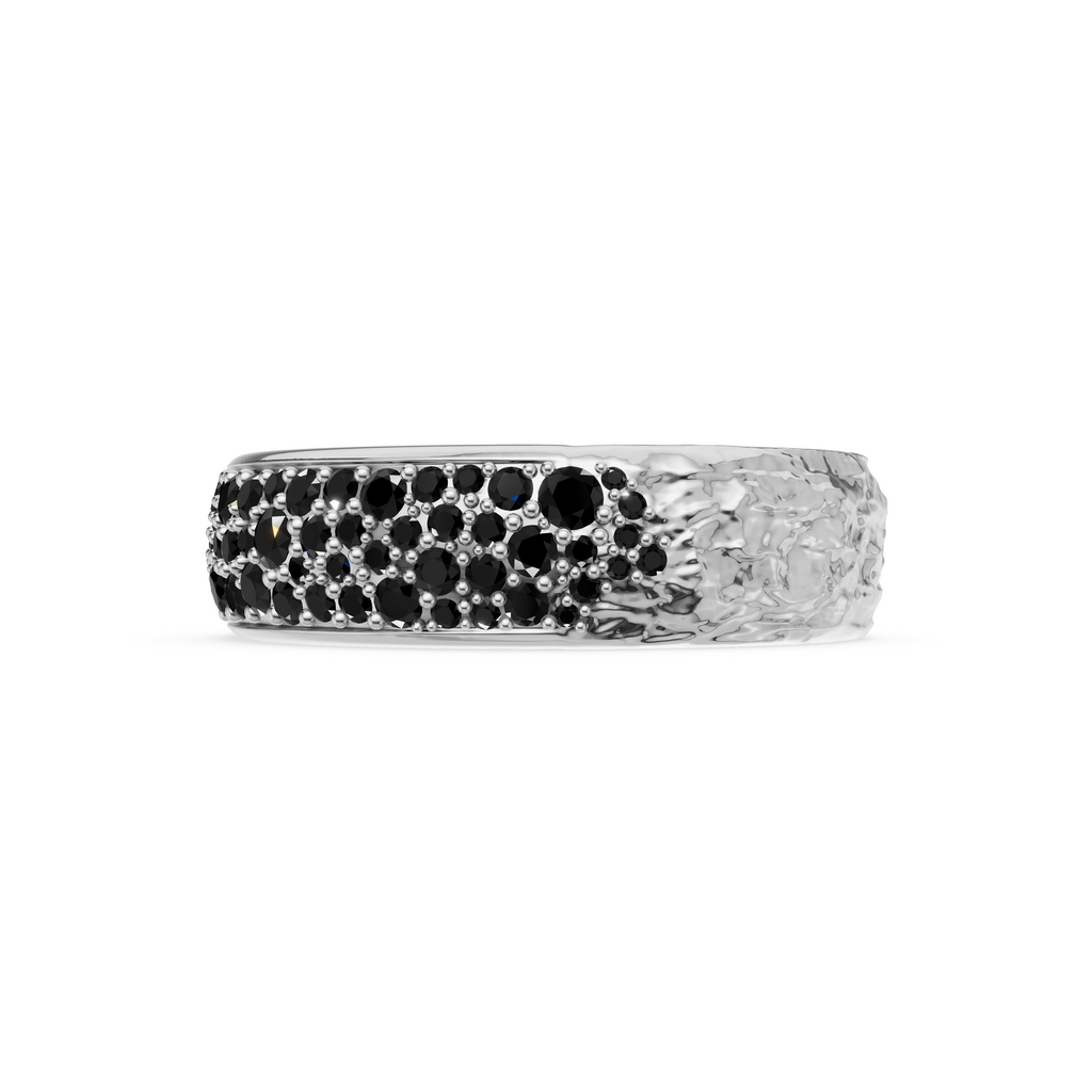 'Vulcan' 6mm wide, Black Diamond Mens Band