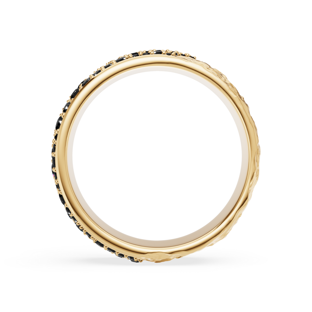 'Vulcan' 6mm wide, Black Diamond Mens Band