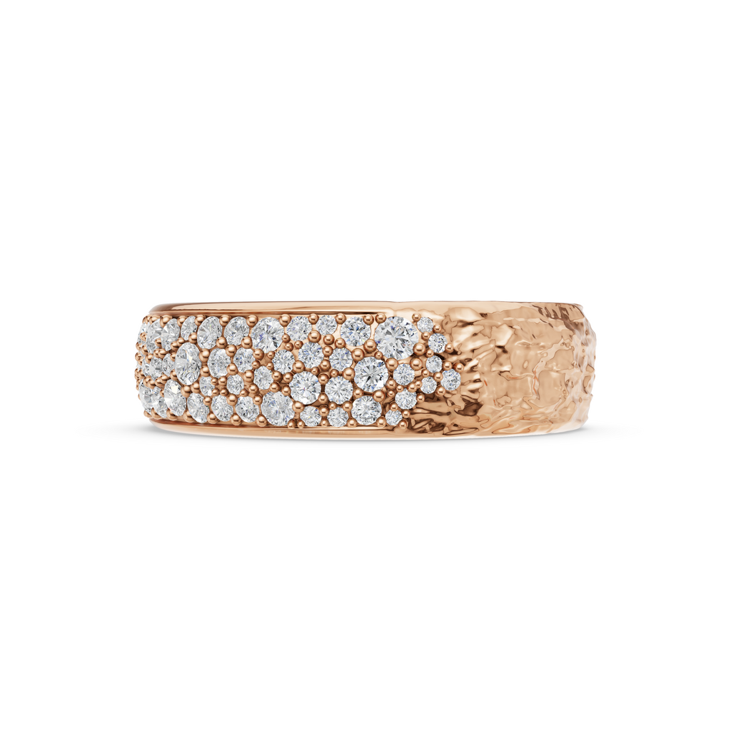 'Vulcan' 6mm wide, White Lab Diamond Mens Band