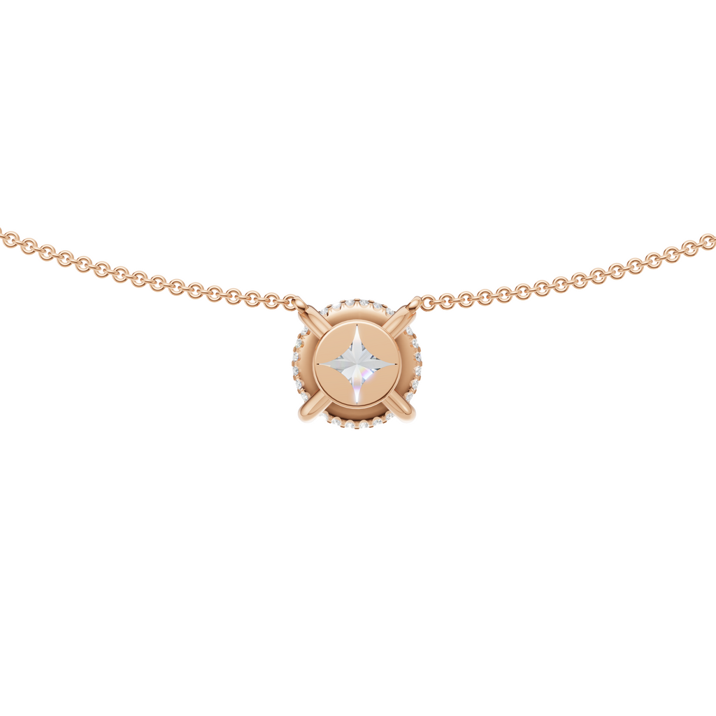 'Eros' Round Brilliant Cut Lab Diamond Pendant Necklace