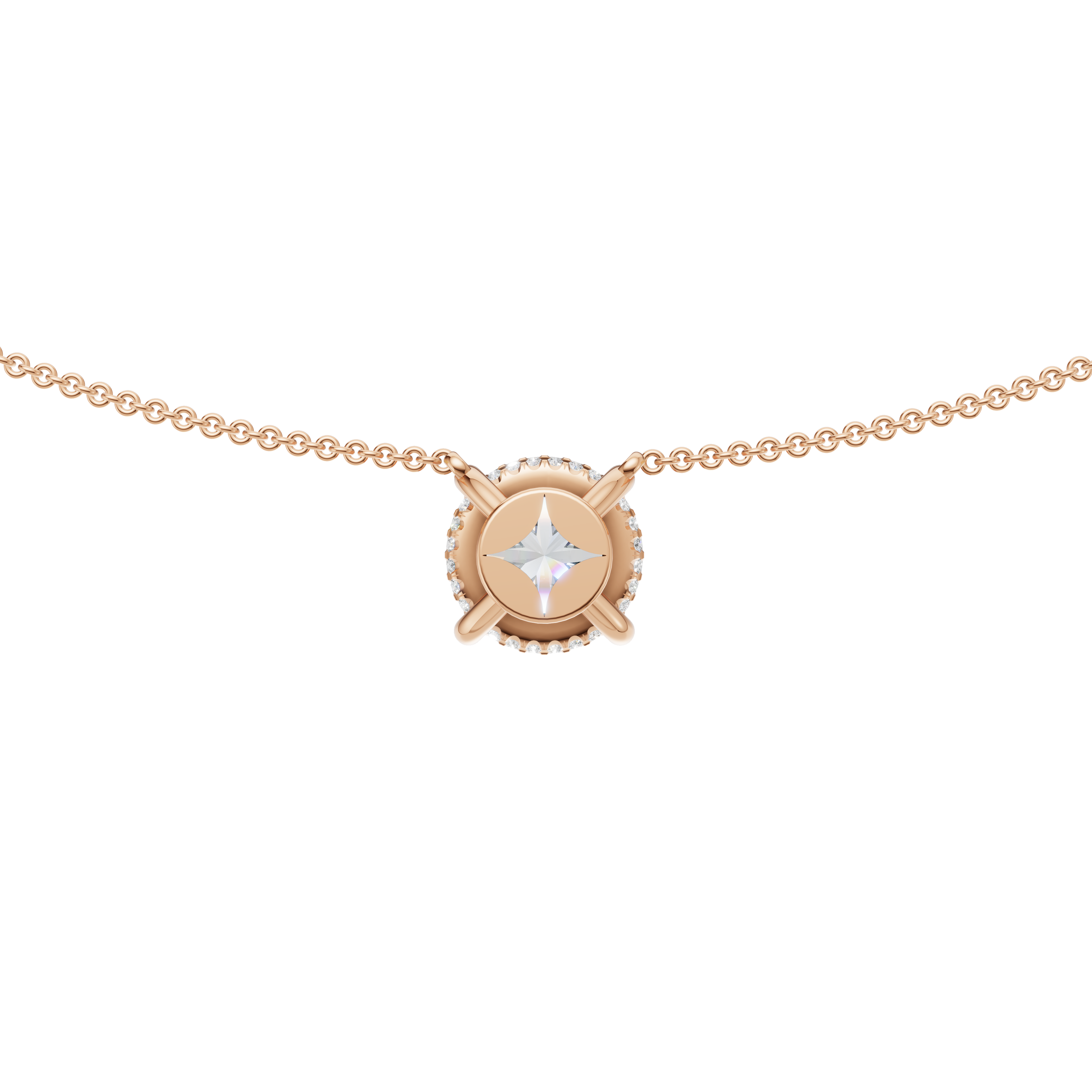 'Eros' Round Brilliant Cut Lab Diamond Pendant Necklace