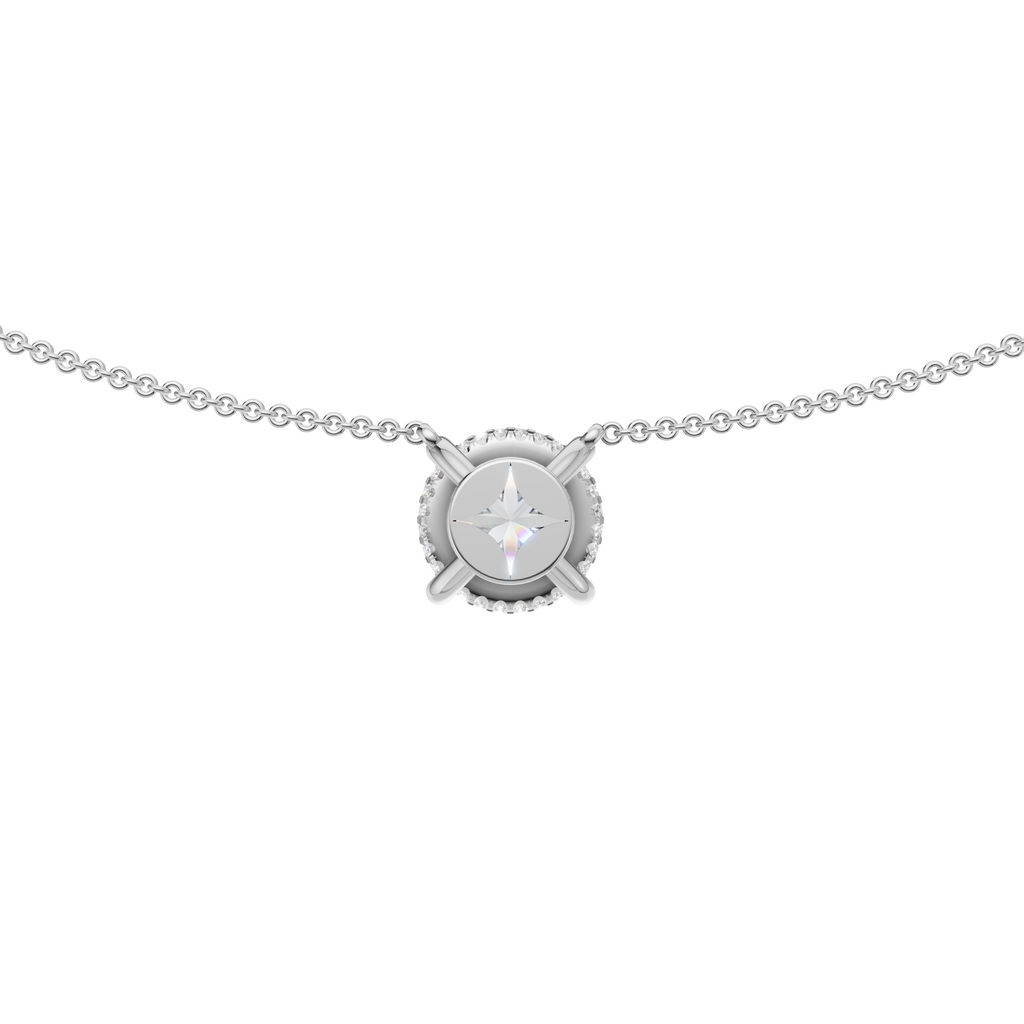 'Eros' Round Brilliant Cut Lab Diamond Pendant Necklace