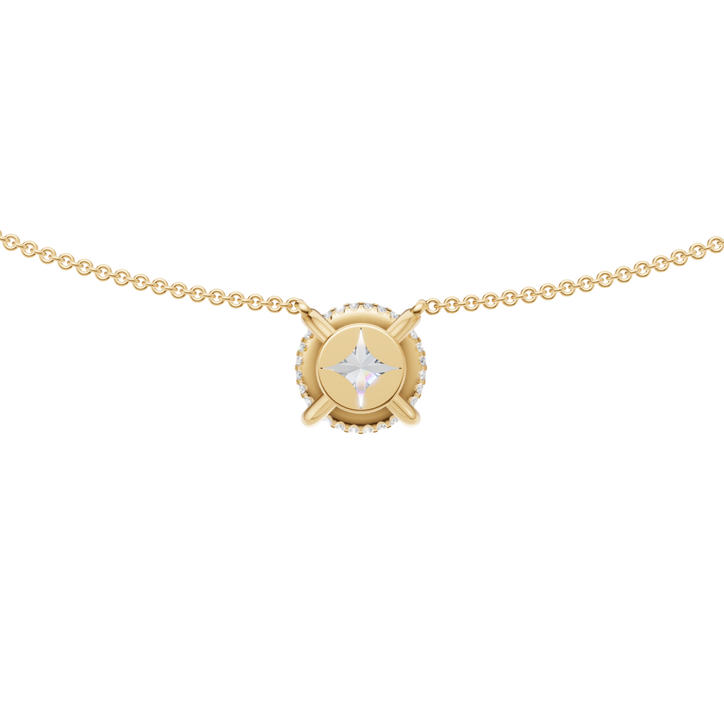 'Eros' Round Brilliant Cut Lab Diamond Pendant Necklace