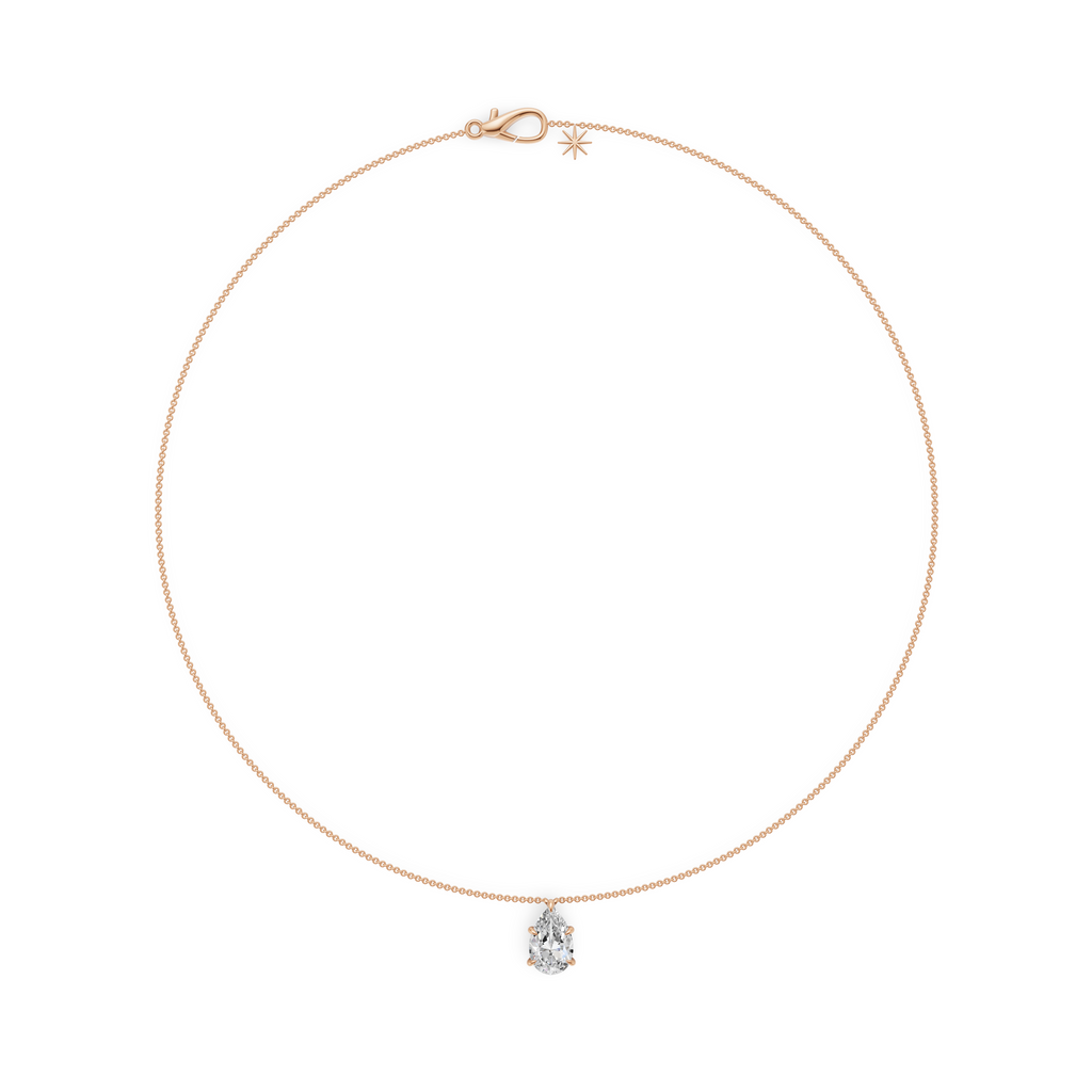 'Eros' Pear Shape Lab Diamond Pendant Necklace