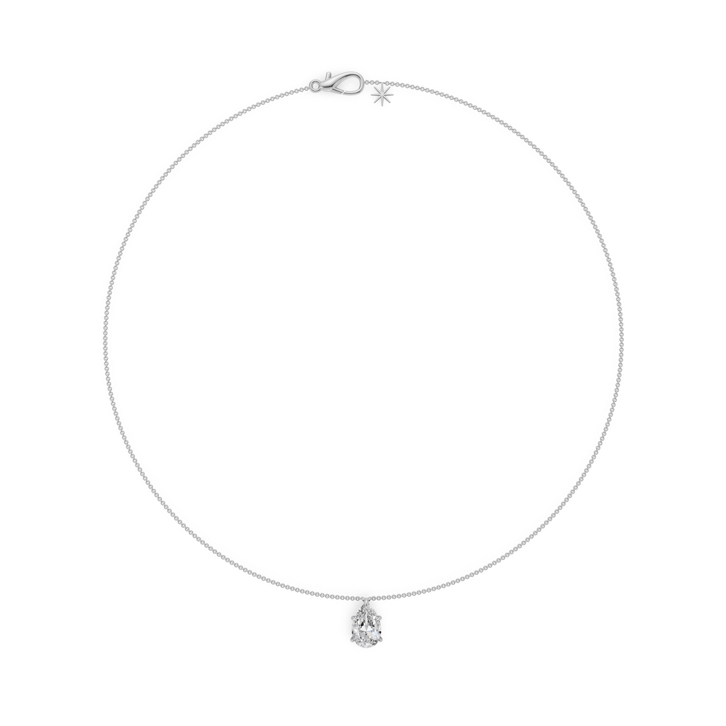 'Eros' Pear Shape Lab Diamond Pendant Necklace