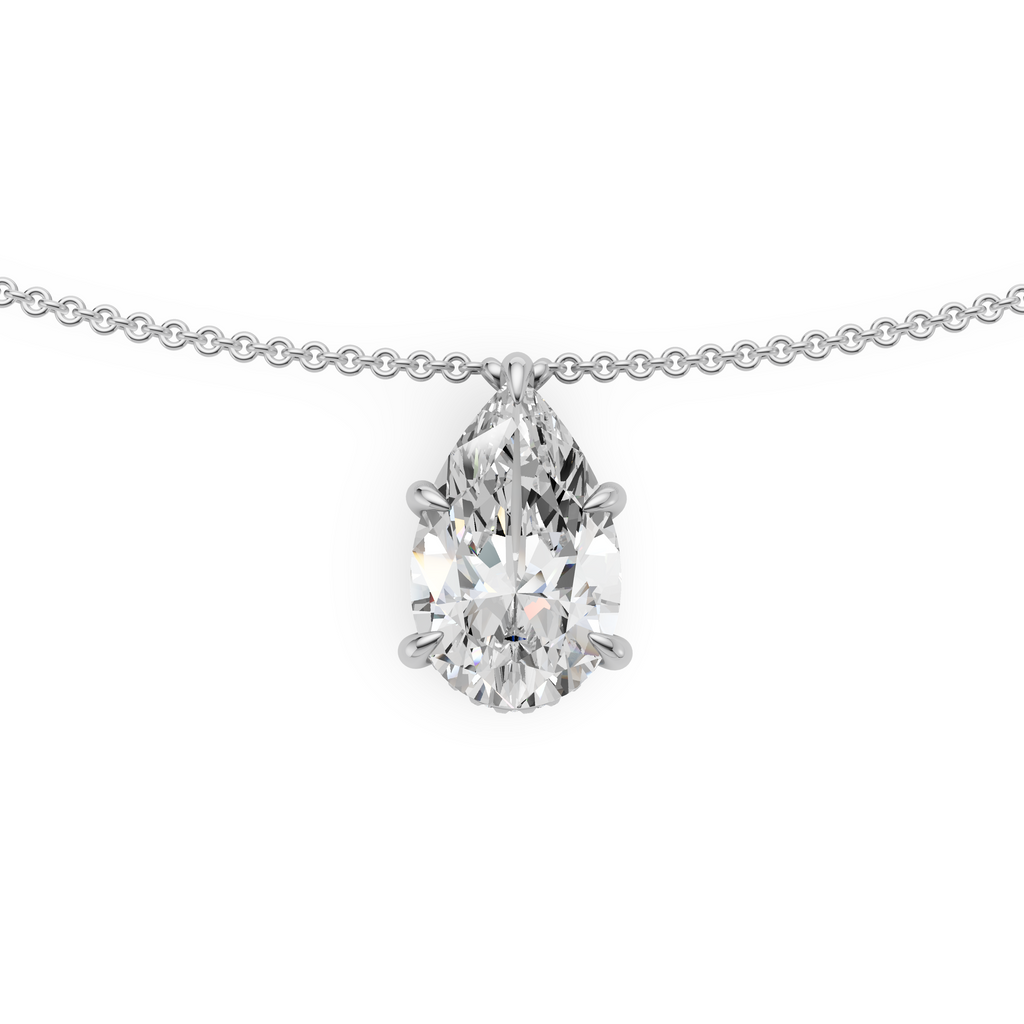 'Eros' Pear Shape Lab Diamond Pendant Necklace