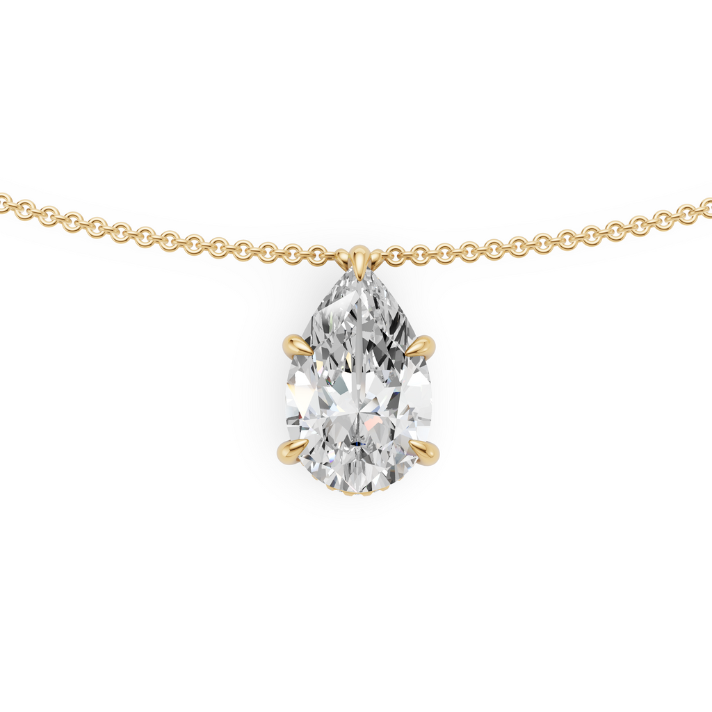 'Eros' Pear Shape Lab Diamond Pendant Necklace