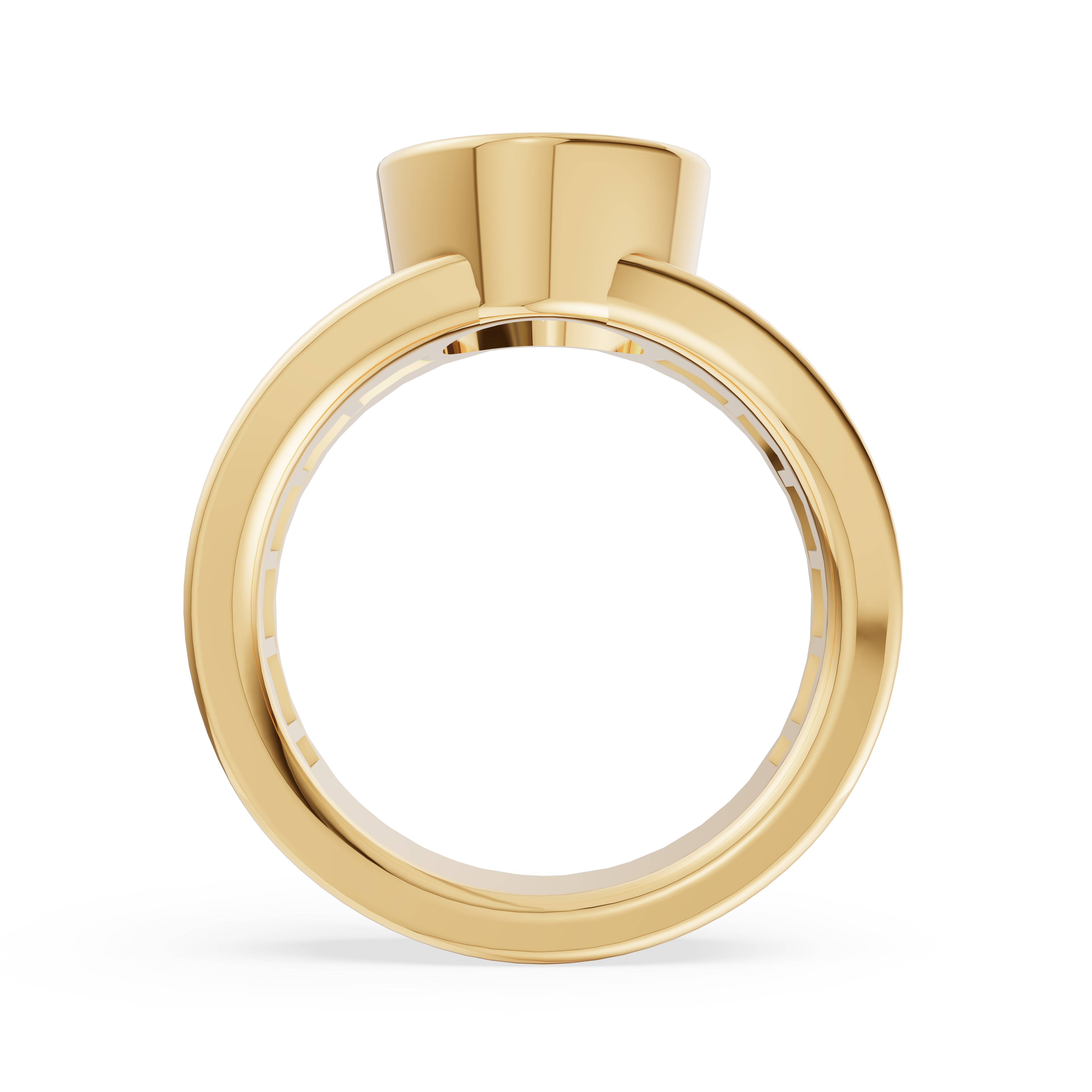 'Jodie' 3 Carat Oval & Baguette Cut Lab Diamond Bezel-set Ring