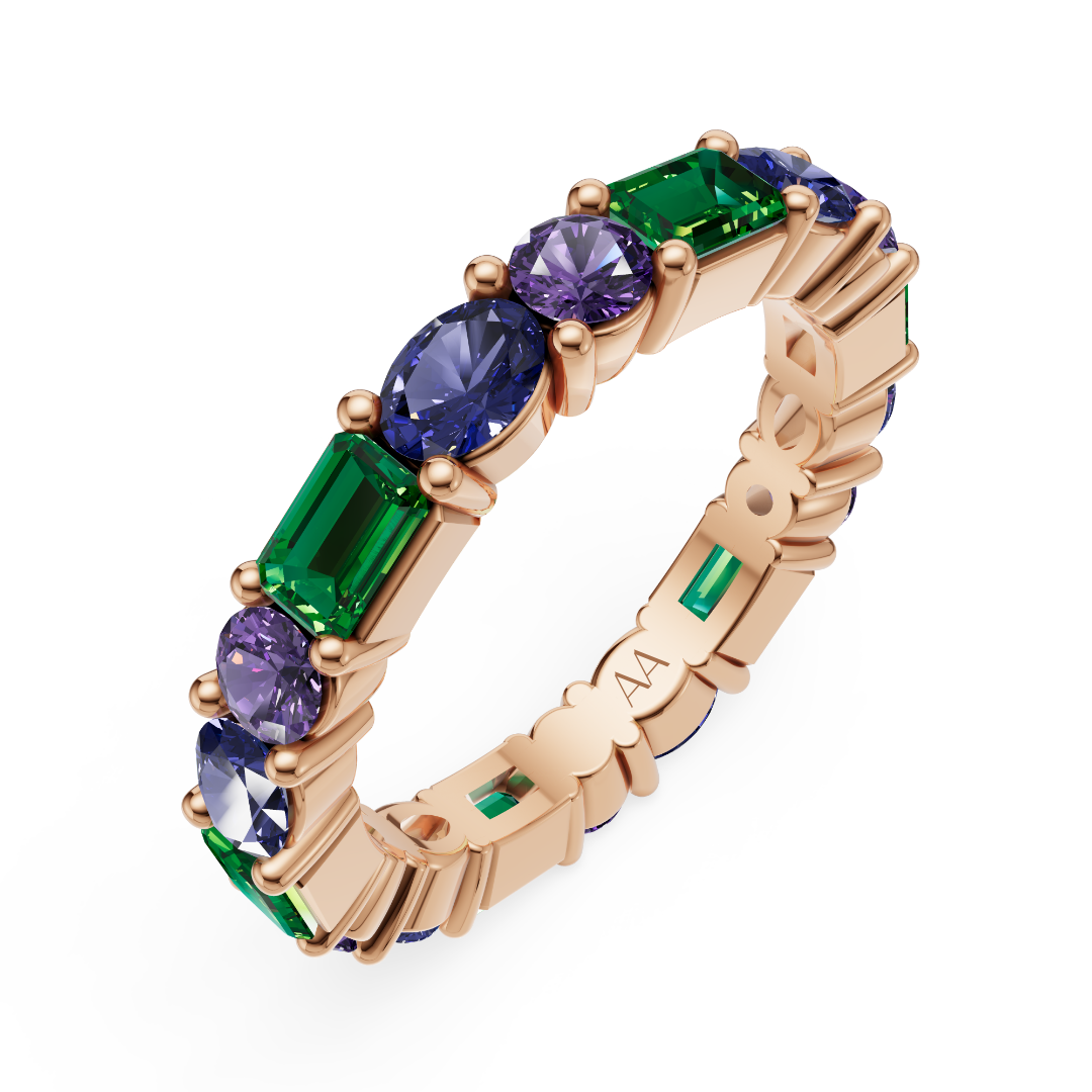 'Sovereign's Band' Mixed Gemstone Eternity Band