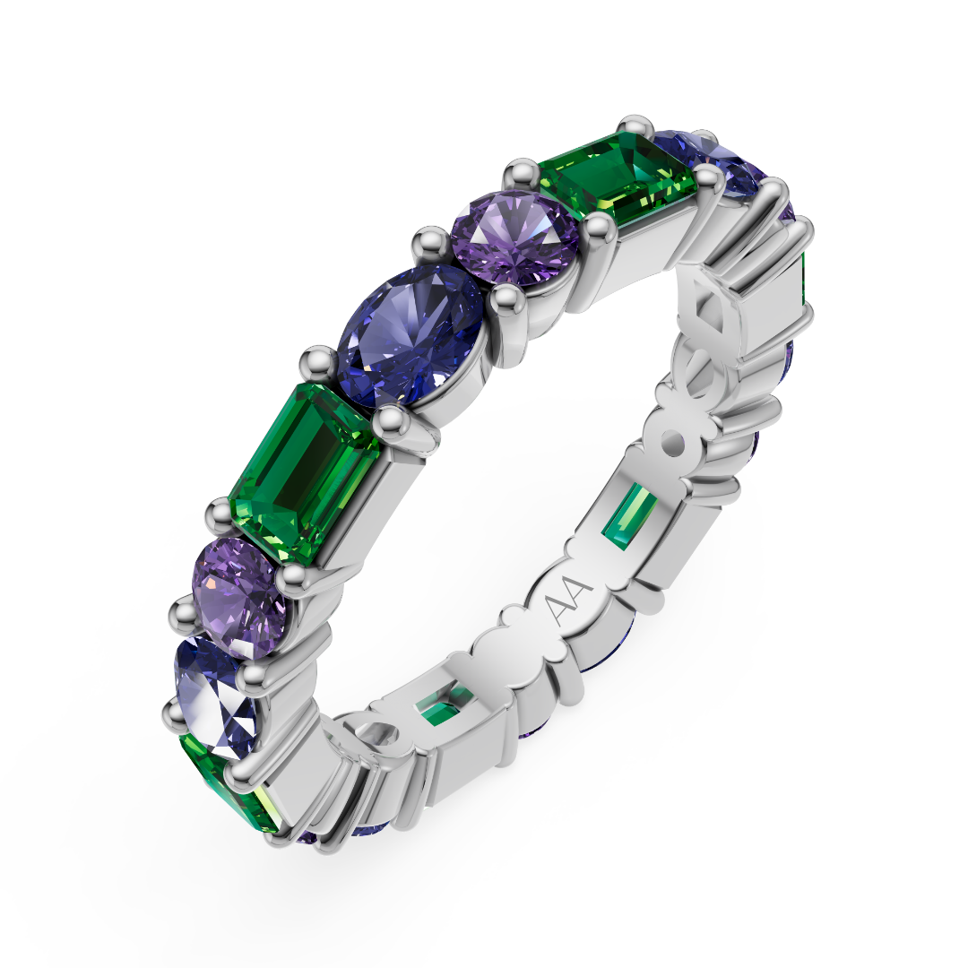 'Sovereign's Band' Mixed Gemstone Eternity Band