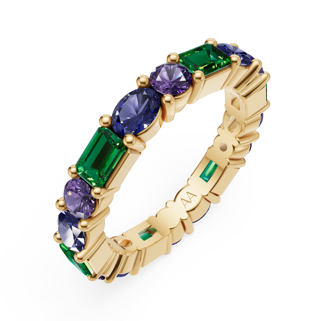 'Sovereign's Band' Mixed Gemstone Eternity Band