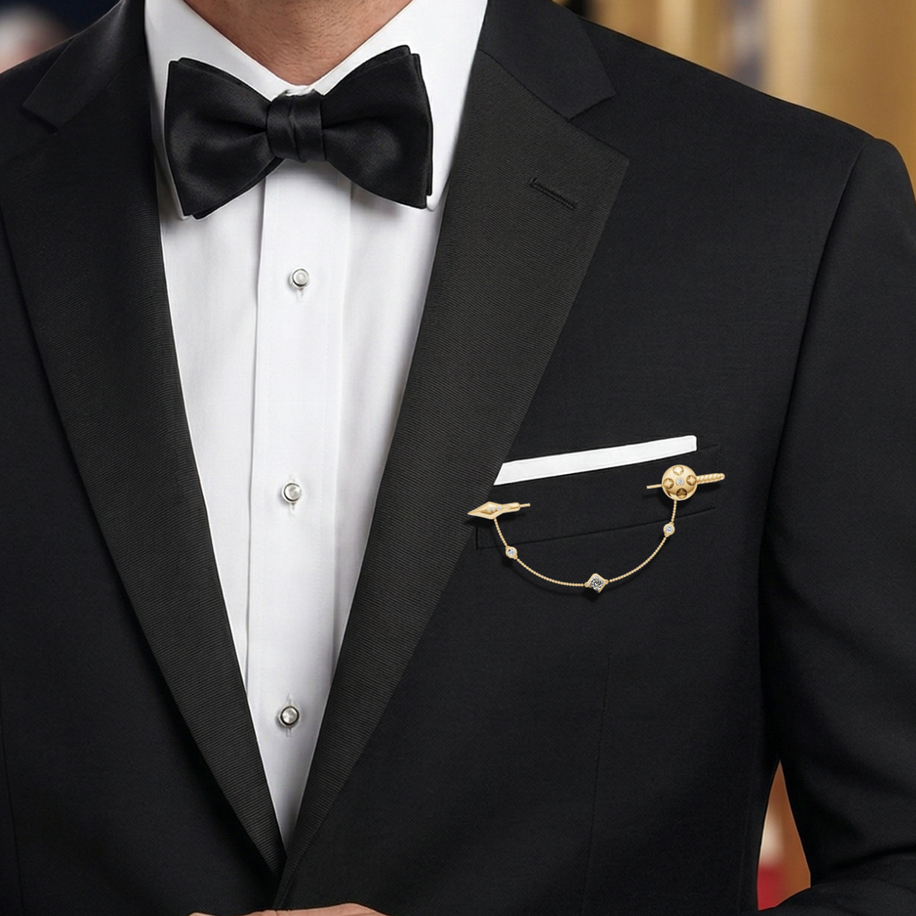 'Fitzgerald' - Pocket Accent Lab Diamond Pin