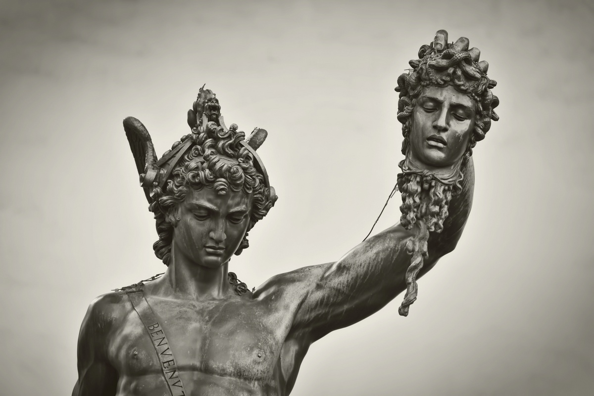 Perseus with the Head of Medusa sculpture by Benvenuto Cellini