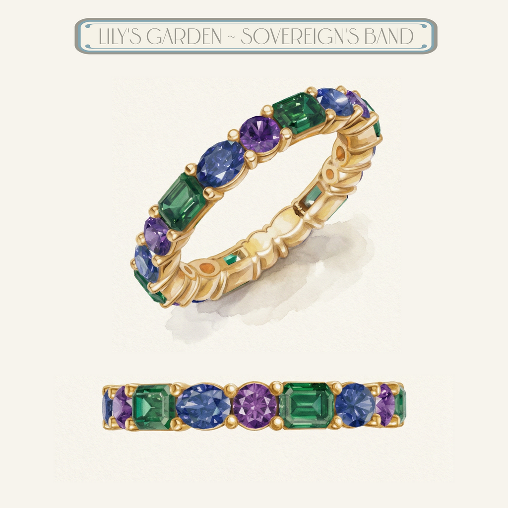 'Sovereign's Band' Mixed Gemstone Eternity Band